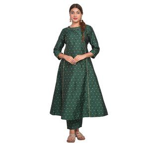 Riara Kurti and Pant Set for Women Art Silk Stylish Girls Gown Designer Dress